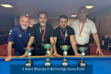 3 Bant Bilardo �l Birincili�i Sona Erdi!