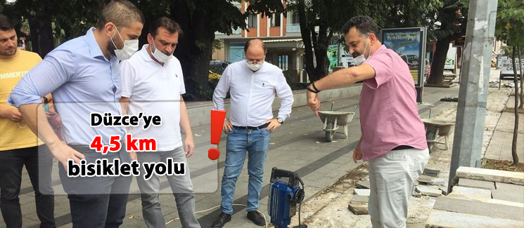 D�zce'ye 4,5 Km bisiklet yolu 