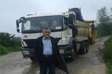 Ak�akoca da K�y Yolu Asfalt �al��mas� Ba�lad�